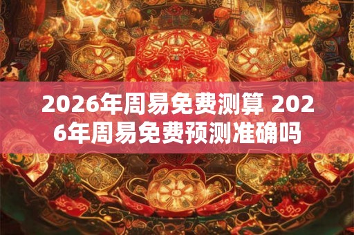 2026年周易免费测算 2026年周易免费预测准确吗