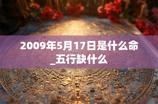 2009年5月17日是什么命_五行缺什么