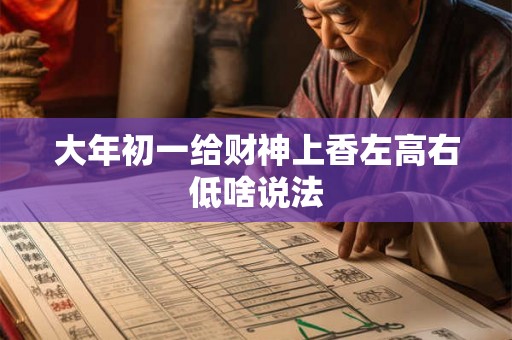 大年初一给财神上香左高右低啥说法 大年初一给财神上香左高右低啥说法