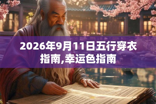 2026年9月11日五行穿衣指南,幸运色指南