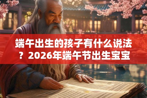 端午出生的孩子有什么说法？2026年端午节出生宝宝好吗？