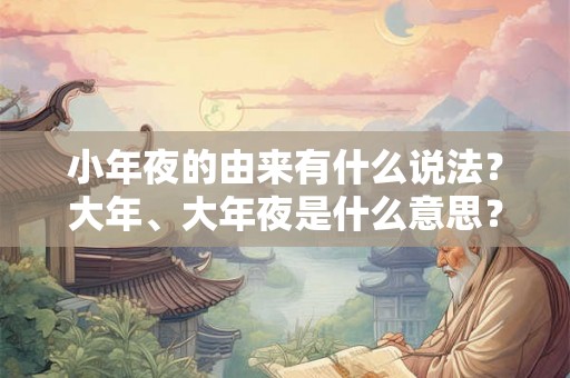 小年夜的由来有什么说法？大年、大年夜是什么意思？