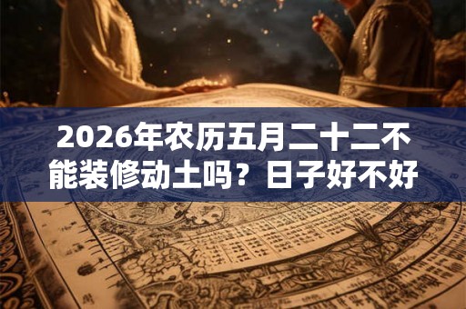 2026年农历五月二十二不能装修动土吗?日子好不好? 2026年农历五月二十二不能装修动土吗?日子好不好?