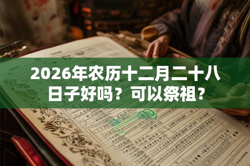 2026年农历十二月二十八日子好吗？可以祭祖？