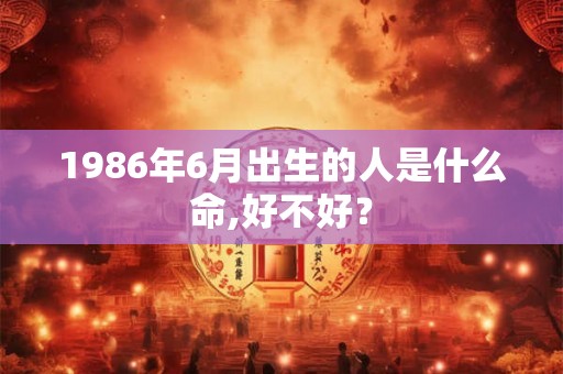 1986年6月出生的人是什么命,好不好？