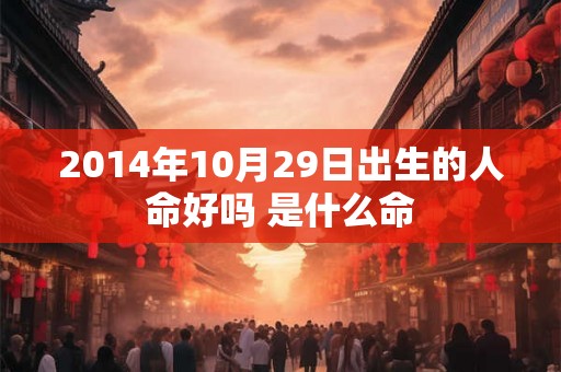 2014年10月29日出生的人命好吗 是什么命