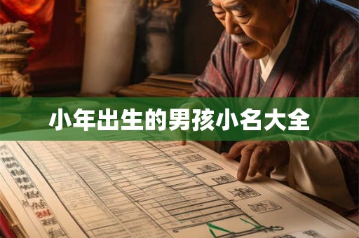 小年出生的男孩小名大全 小年出生的男孩小名大全
