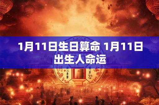 1月11日生日算命 1月11日出生人命运