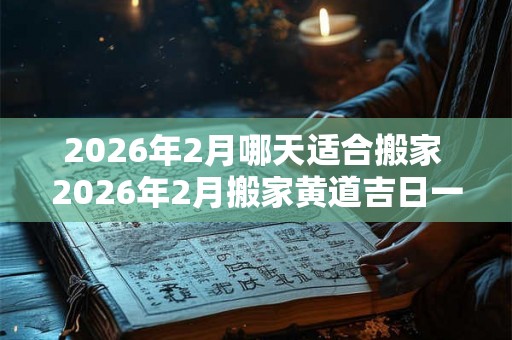 2026年2月哪天适合搬家 2026年2月搬家黄道吉日一览表 2026年2月哪天适合搬家 2026年2月搬家黄道吉日一览表