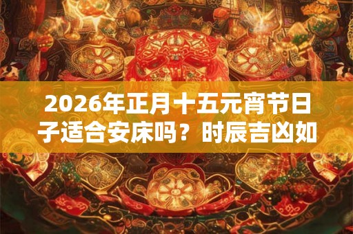 2026年正月十五元宵节日子适合安床吗？时辰吉凶如何？