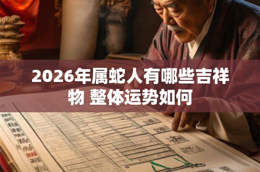 2026年属蛇人有哪些吉祥物 整体运势如何