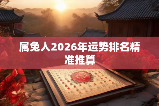 属兔人2026年运势排名精准推算