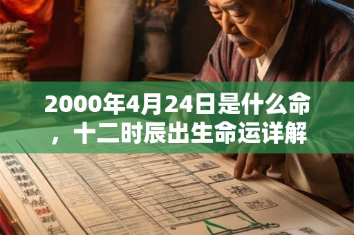 2000年4月24日是什么命，十二时辰出生命运详解