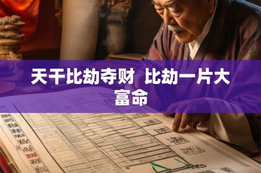 天干比劫夺财  比劫一片大富命