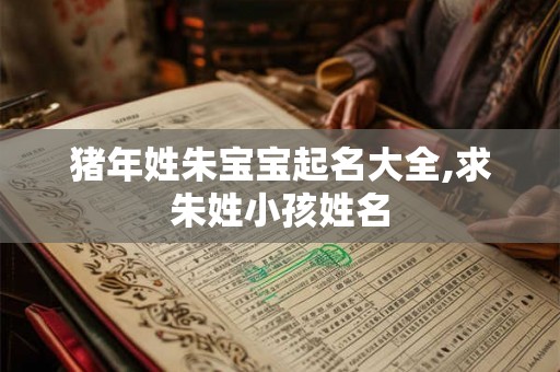 猪年姓朱宝宝起名大全,求朱姓小孩姓名