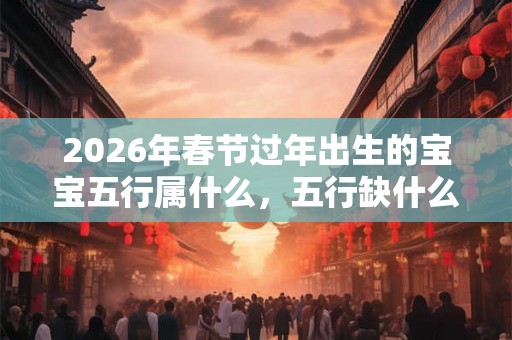 2026年春节过年出生的宝宝五行属什么，五行缺什么？