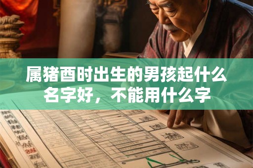 属猪酉时出生的男孩起什么名字好，不能用什么字