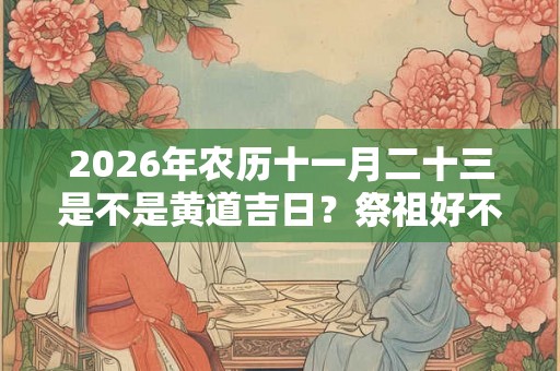 2026年农历十一月二十三是不是黄道吉日？祭祖好不好？
