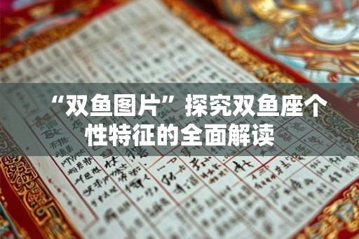“双鱼图片”探究双鱼座个性特征的全面解读