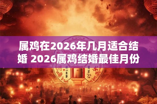 属鸡在2026年几月适合结婚 2026属鸡结婚最佳月份