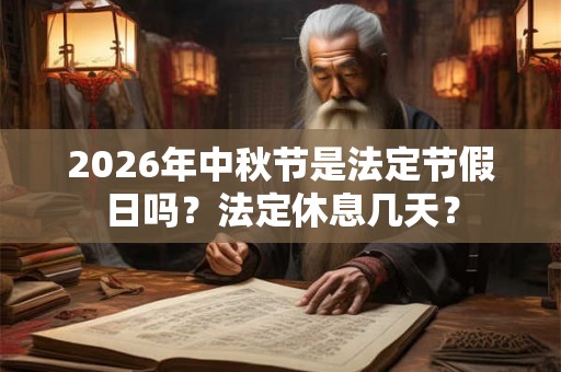 2026年中秋节是法定节假日吗?法定休息几天? 2026年中秋节是法定节假日吗?法定休息几天?