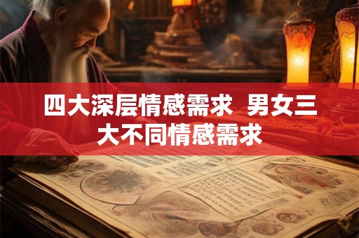 四大深层情感需求  男女三大不同情感需求