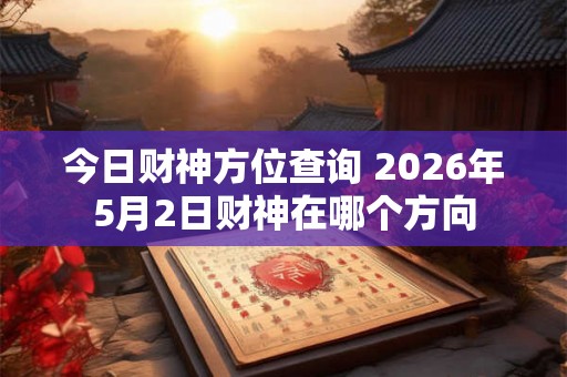 今日财神方位查询 2026年5月2日财神在哪个方向