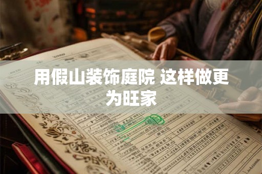 用假山装饰庭院 这样做更为旺家