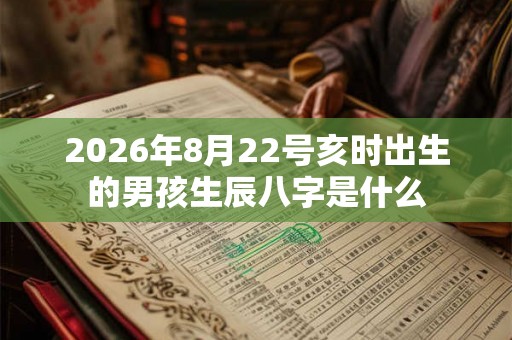 2026年8月22号亥时出生的男孩生辰八字是什么