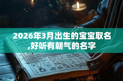 2026年3月出生的宝宝取名,好听有朝气的名字