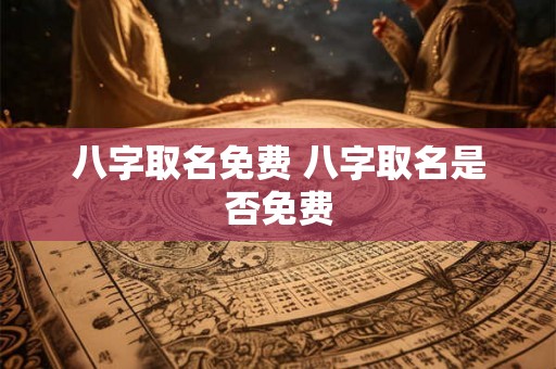 八字取名免费 八字取名是否免费
