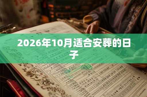 2026年10月适合安葬的日子