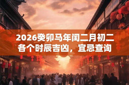 2026癸卯马年闰二月初二各个时辰吉凶，宜忌查询