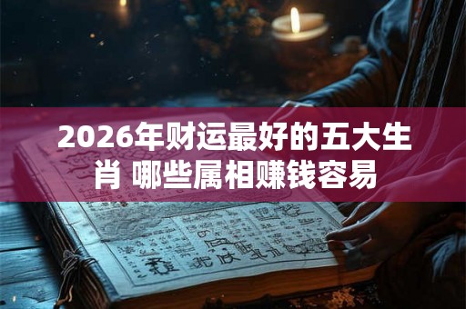 2026年财运最好的五大生肖 哪些属相赚钱容易