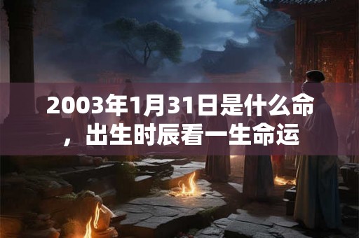 2003年1月31日是什么命，出生时辰看一生命运
