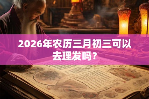2026年农历三月初三可以去理发吗？