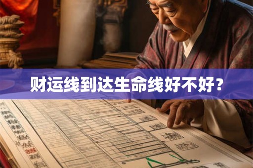 财运线到达生命线好不好？