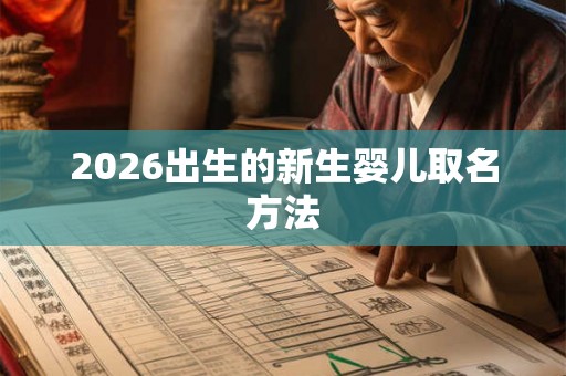 2026出生的新生婴儿取名方法