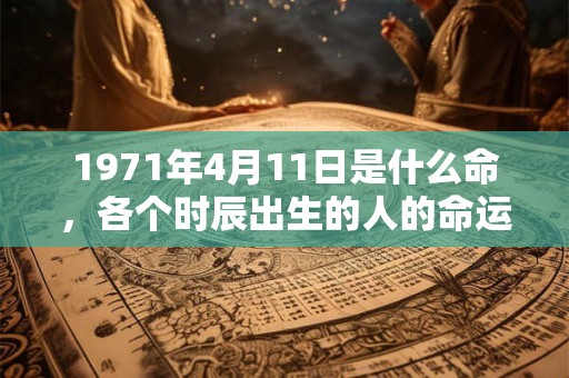 1971年4月11日是什么命，各个时辰出生的人的命运