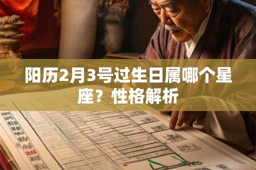 阳历2月3号过生日属哪个星座？性格解析