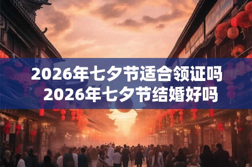 2026年七夕节适合领证吗  2026年七夕节结婚好吗
