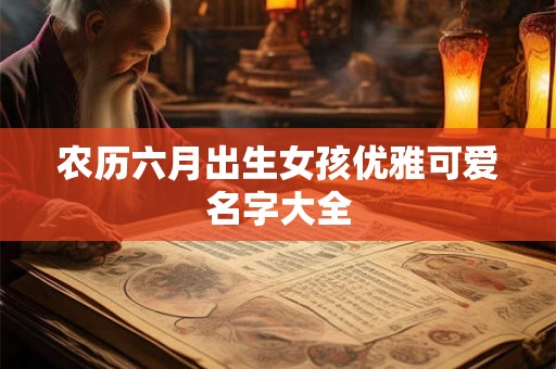 农历六月出生女孩优雅可爱名字大全