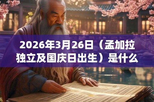 2026年3月26日(孟加拉独立及国庆日出生)是什么命_命运如何 2026年3月26日(孟加拉独立及国庆日出生)是什么命_命运如何