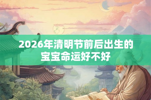 2026年清明节前后出生的宝宝命运好不好