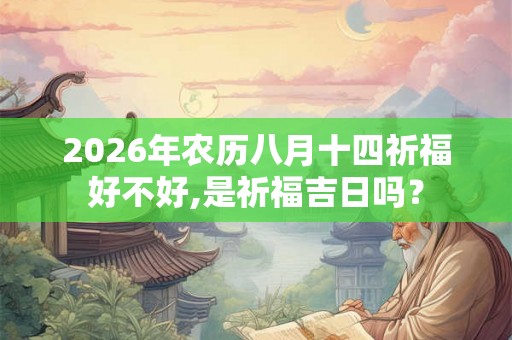 2026年农历八月十四祈福好不好,是祈福吉日吗？