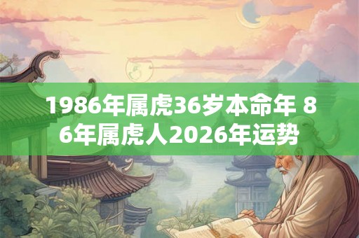 1986年属虎36岁本命年 86年属虎人2026年运势 1986年属虎36岁本命年 86年属虎人2026年运势