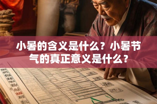 小暑的含义是什么？小暑节气的真正意义是什么？