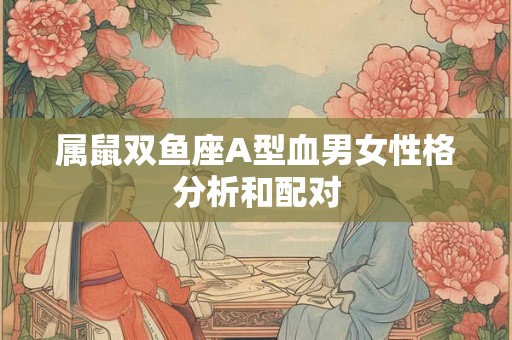 属鼠双鱼座A型血男女性格分析和配对