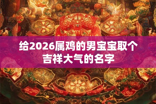 给2026属鸡的男宝宝取个吉祥大气的名字