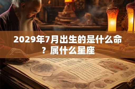 2029年7月出生的是什么命？属什么星座